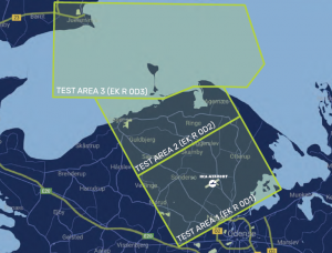 Graphics: OD 1, OD2 and OD3 are the combined test areas, where OD3 is the area for BVLOS testing over sea 